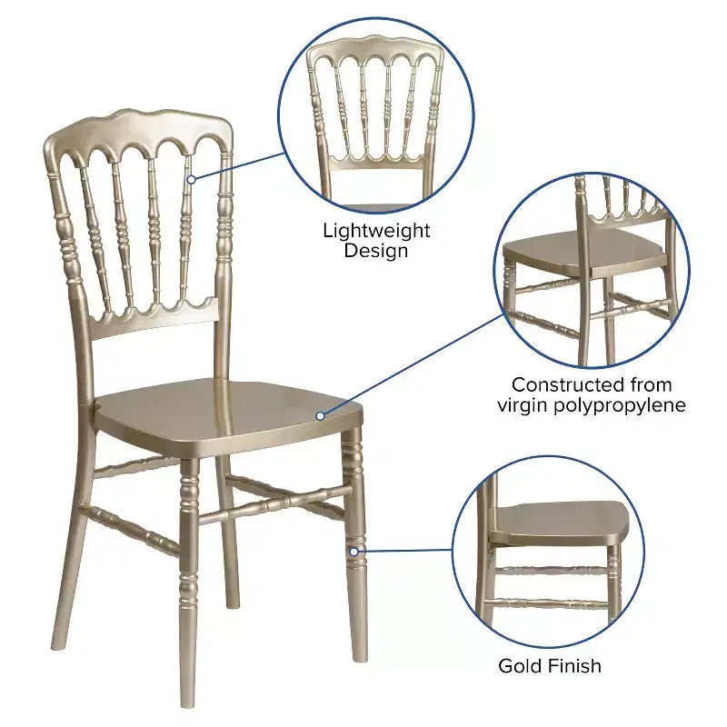 Flash Furniture HERCULES Series Resin Stacking Napoleon Chair