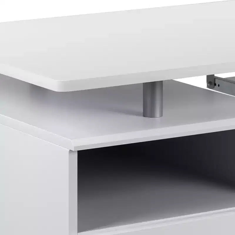 Emma and Oliver Desk with Three Drawer Single Pedestal and Pull-Out Keyboard Tray