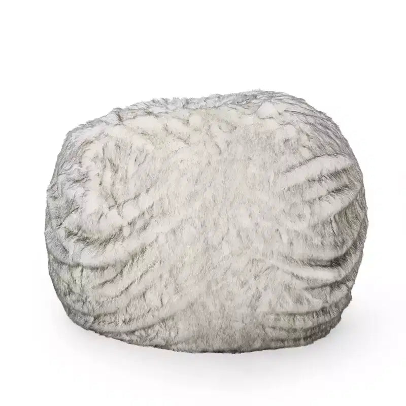 52 Schley Modern Glam Short Faux Fur Bean Bag - Christopher Knight Home