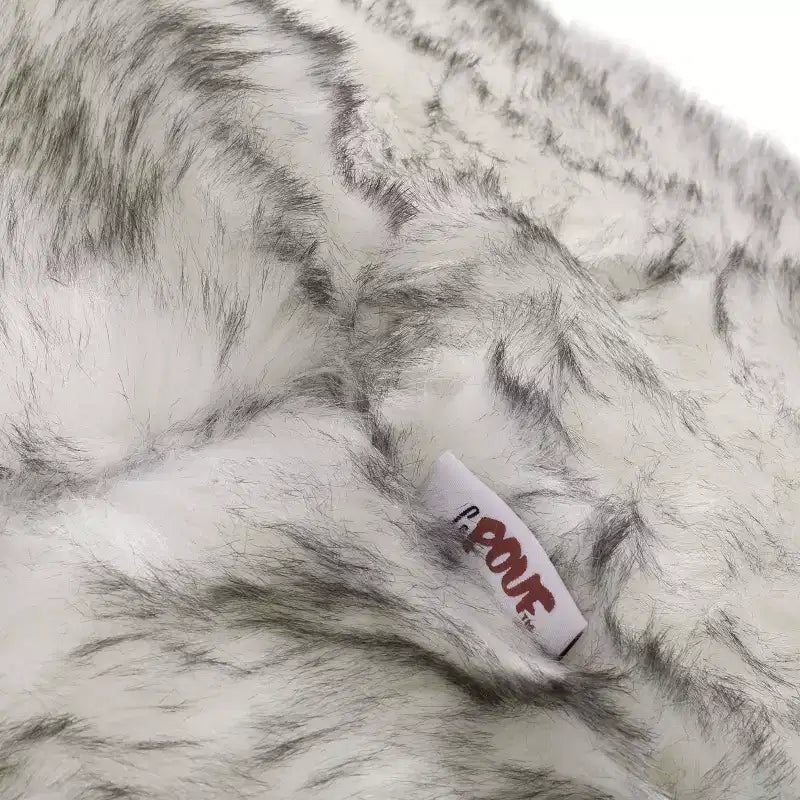 52 Schley Modern Glam Short Faux Fur Bean Bag - Christopher Knight Home