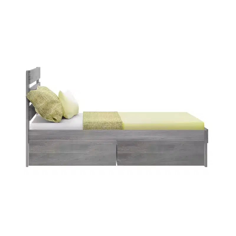 Max & Lily Full Bed Frame with Storage Drawers, Solid Wood Platform Bed for Kids