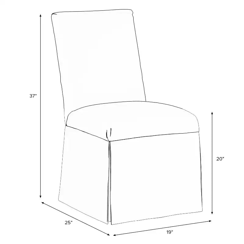 Skyline Furniture James Slipcover Armless Dining Chair Zuma