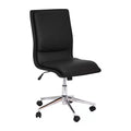 Merrick Lane Mid-Back Armless Home Office Chair with Height Adjustable Swivel Seat and Five Star Chrome Base