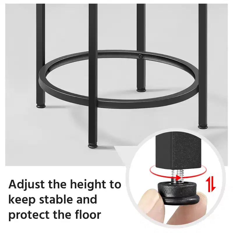 Yaheetech Round Accent Table with Glass Top and Metal Frame for Living Room