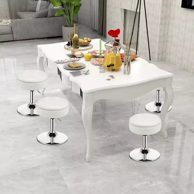 Costway Vanity Stool Adjustable360 Swivel Storage Makeup Chair w/ Removable Tray White\Black\Pink