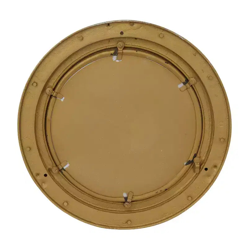 Brass Sail Boat Wall Mirror with Port Hole Detailing Gold- Novogratz